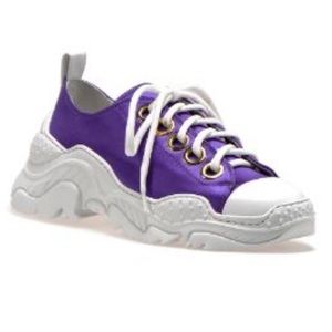 Rare!!! No. 21 Billy Satin Purple Designer Luxury Sneakers NIB NWT